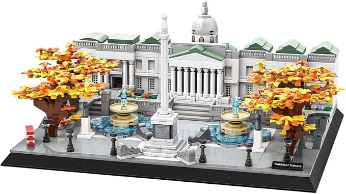 Trafalgar Square London Building Set (1245 Pieces), Architecture Building Blocks Toys, Home Décor Model Gifts for Kids and Adults