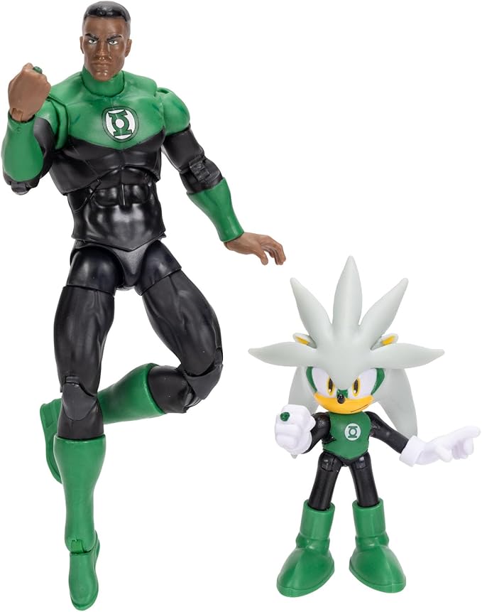 DC X Sonic the Hedgehog Silver as Green Lantern & Green Lantern 2.5/5-inch Figures Multipack
