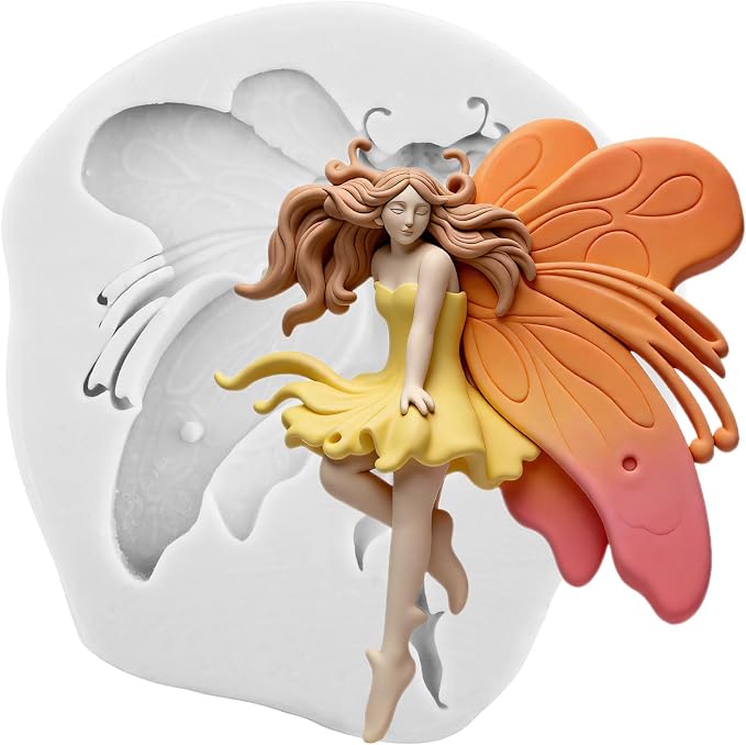 Flower Fairy Polymer Clay Molds 3D Fairy Silicone Mold for DIY Crafts Epoxy Resin Casting Polymer Clay Tools Craft Air Dry Jewelry Making