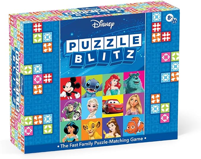 Disney Puzzle Blitz - Block Puzzle Game, Board Games for Family Night, Multi-Player Board Game, Family Board Game, Travel Games, Disney Toys, Ages 8+