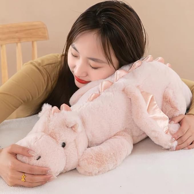 Weighted Dragon Stuffed Animal 43.3" 6.1Lbs, Large Pink Weighted Plush Dragon Toy for Kids and Adults(2025 Weighted Version)