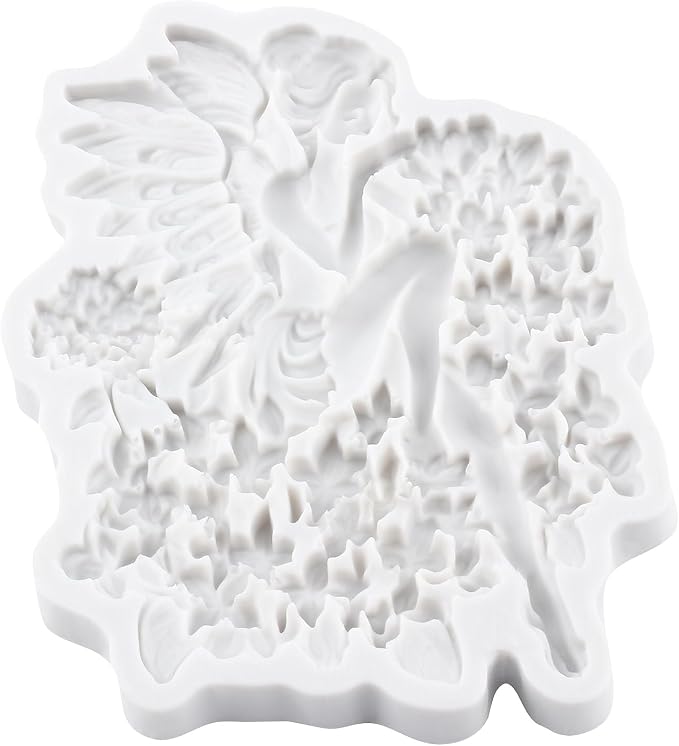 3D Flower Fairy Polymer Clay Molds Butterfly Fairy Silicone Mold for DIY Crafts Epoxy Resin Casting Polymer Clay Tools Craft Air Dry Jewelry Making