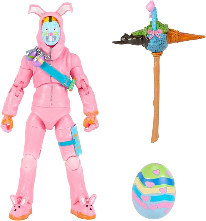 Fortnite Legendary Rabbit Raider - 6-inch Articulated Figure with Harvesting Tool, Back Bling, and Code for Bonus Virtual Item