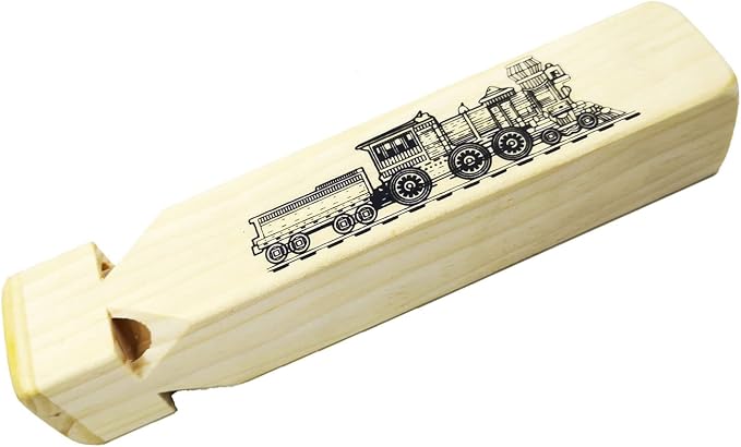 Solid Wood Train Whistle 4 Tone Musical Toy for Kids (1 pack)