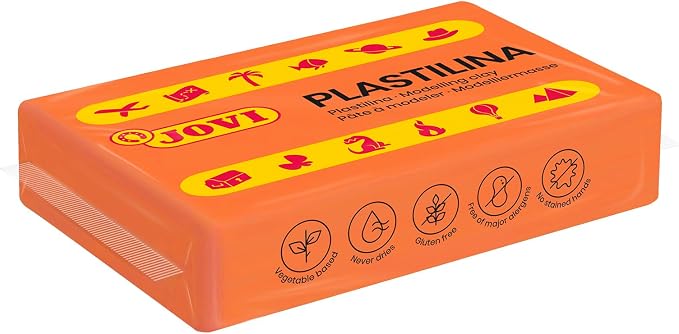Jovi - Reusable Non-Hardening Modeling Clay, 30 Orange Bars, 1.75 oz Each | Total of 3.3 lb, Perfect for Arts & Crafts Projects