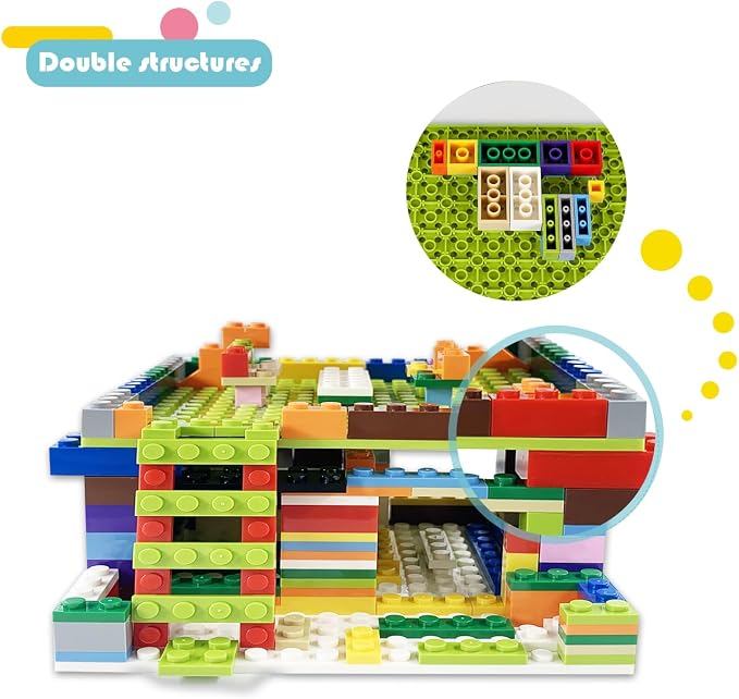 Classic Bricks Compatible with Lego Base Plates (500pcs+2plates)