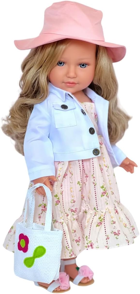 Ann Lauren Dolls Kennedy and Friends 18 Inch Fashion Girl Doll- Blonde Wavy Hair Blue Eyes