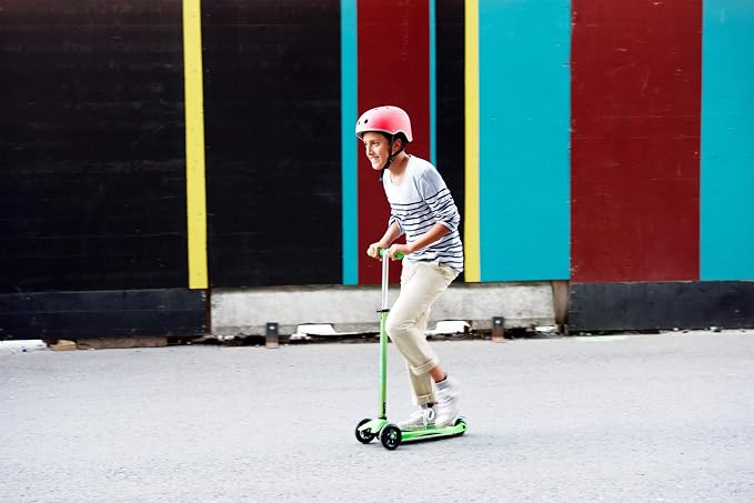 Micro Kickboard | Maxi Scooter for Ages 5-12 | Children up to 110 lbs | 3 Wheel Lean-to-Steer Design | Adjustable T Bar | Smooth Ride PU Wheels | Swiss Design