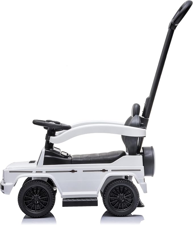 Best Ride On Cars Kids Outdoor Stroller Mercedes G-Wagon for Toddlers 1 to 3 Years Old with Music, Horn Sounds, and Handle, White