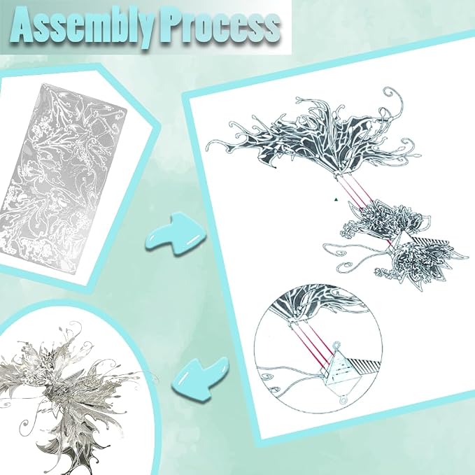 3D Metal Puzzles for Adults,Sliver Butterfly Model Design,Glitter Cute Insects Animals Puzzles Metal Building Kits,Brain Teaser DIY Creative Ornament Sets Need Assembly Home Decor (HD-3)
