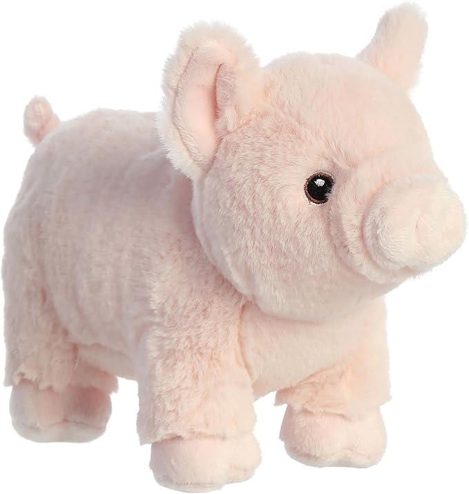 Aurora® Responsibly Made Eco Nation™ Pig Stuffed Animal - Ideal for Playtime Adventures - Perfect for Birthdays or Just Because - Pink 9.5 Inches