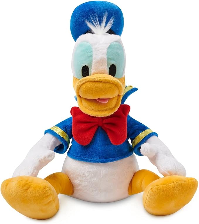 Disney Store Official Donald Duck Medium Soft Toy for Kids, Cuddly Character with Fuzzy Texture and Embroidered Details, Disney Plushy Suitable for All Ages