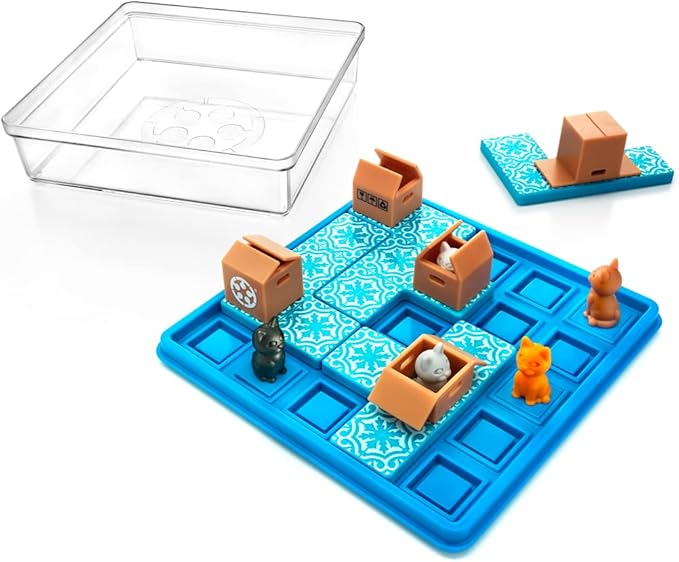 SmartGames Cats & Boxes Logic Puzzle Game with 60 Challenges for Ages 7+