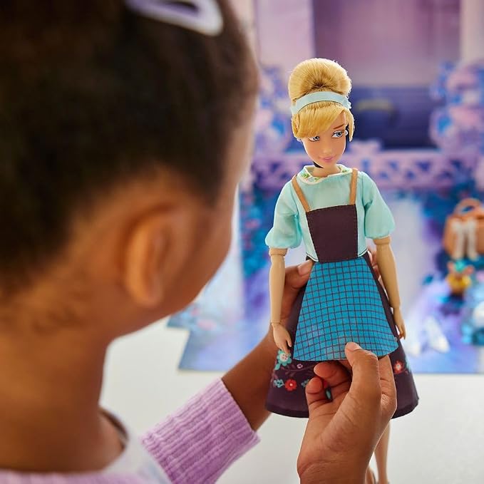Disney Store Official Cinderella Story Doll - 11 Inches - Includes Coloring Book and Additional Dress, Princess Doll in Classic Outfit, Disney Princess Toys