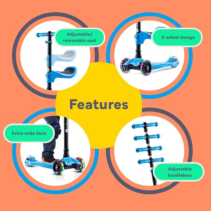 LaScoota 2-in-1 Kids Kick Scooter