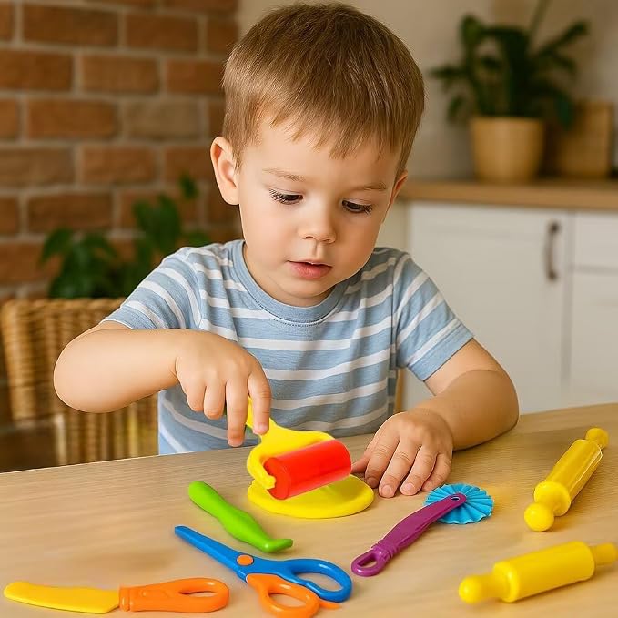 Unleash Creativity with 9 Pcs Play Dough Tools Sets Dough Accessories.Ideal as a Gift for Kids Aged 3-4-8 Years