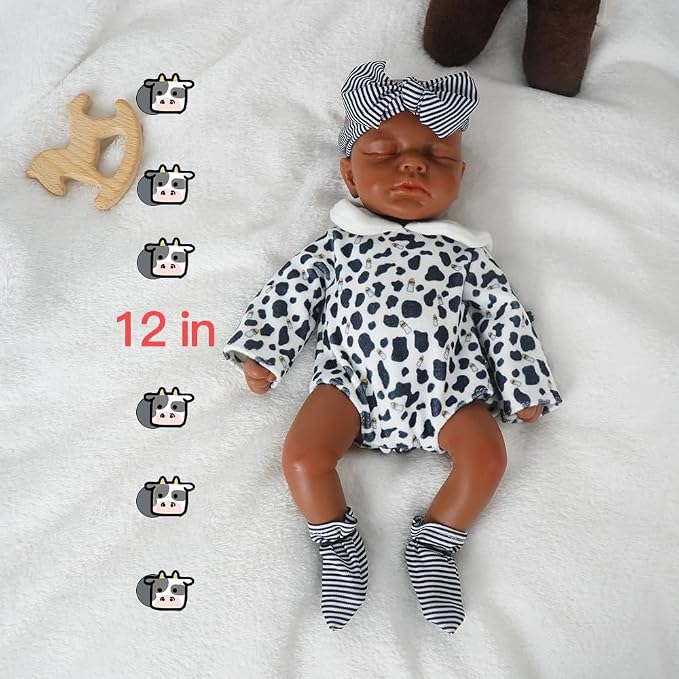 Boy 12 Inch, Full Body Silicone Baby Doll, Reborn Baby Dolls Silicone Full Body, Not Vinyl, Posable Newborn, Realistic Baby Doll