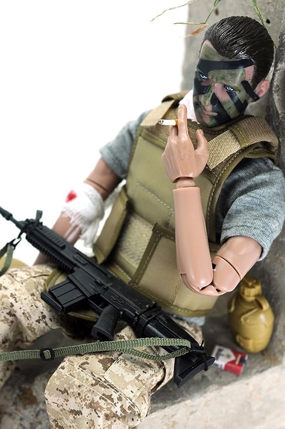 BJPEY 12" Wounded Soldier Action Figures Soldiers Toys 1:6 Scale (Wounded Soldier)