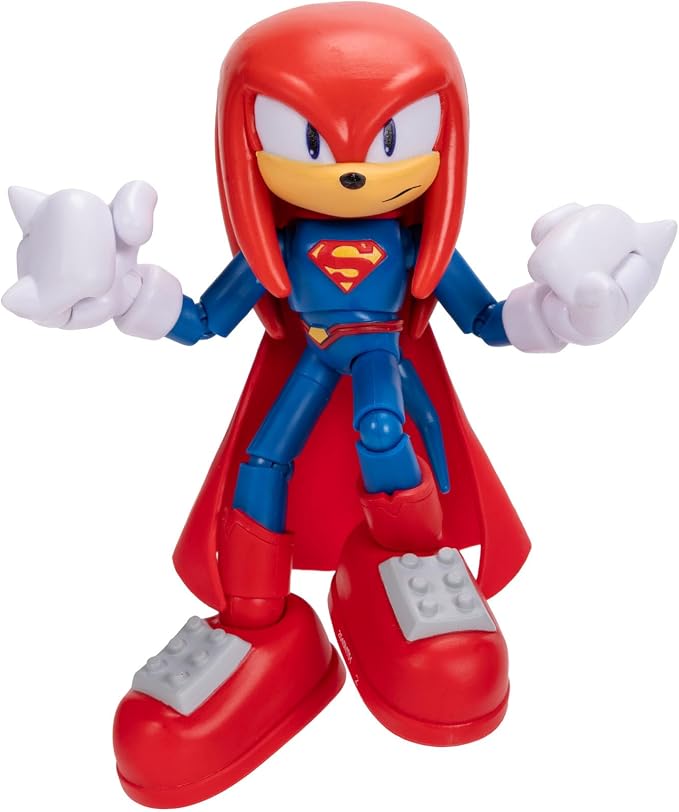 DC X Sonic Collectable Action Figures Shadow as Batman, Tails as Cyborg, Knuckles as Superman Featuring Highly Articulation Figures with Dynamic Posing