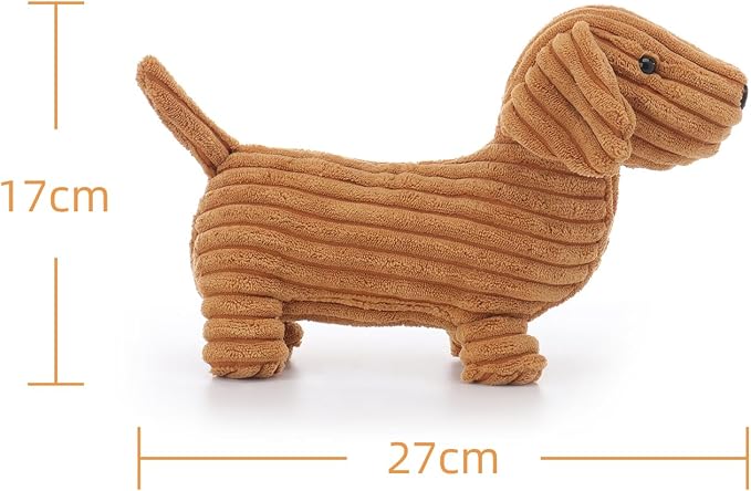 Apricot Lamb Clare Dachshund Stuffed Animals for Kids, Soft Cute Plush Toys for Baby Girl and Boy, 10.5 Inches