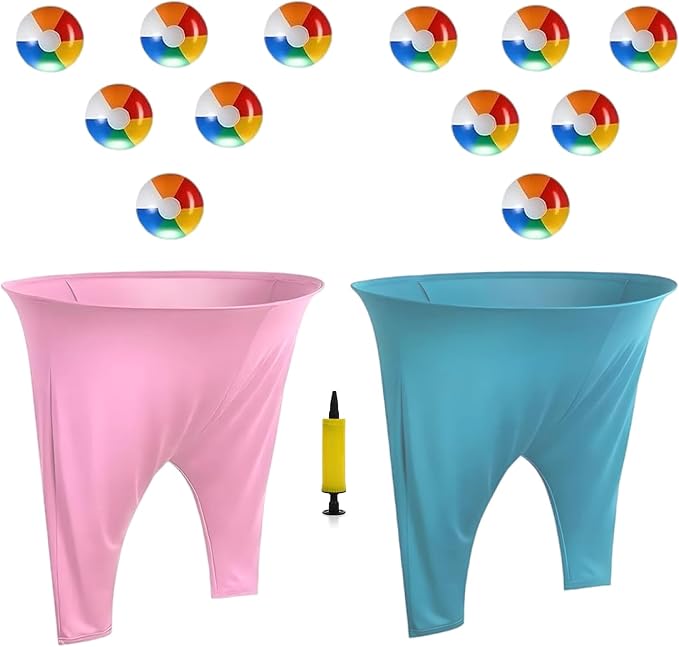 4 Pack Granny Pants Yard Game,Family Party Outdoor Granny Pants Game with 20pcs Bouncy Balls for The Family Gathering,The Family Reunion Ultimate Backyard Party Games