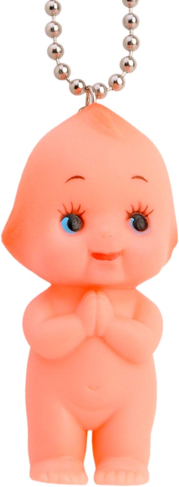 Wish Pray QP Cupie Baby Doll Ball Key Chain Pendant Necklace Cupid Charm Key-Ring