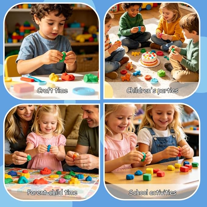 MuseLuxe Air Dry Clay - 200 Pack Modeling Clay Kit with 3 Sculpting Tools,Safe & Non-Toxic,DIY Magic Toys Gifts for Boys,Girls,Kids