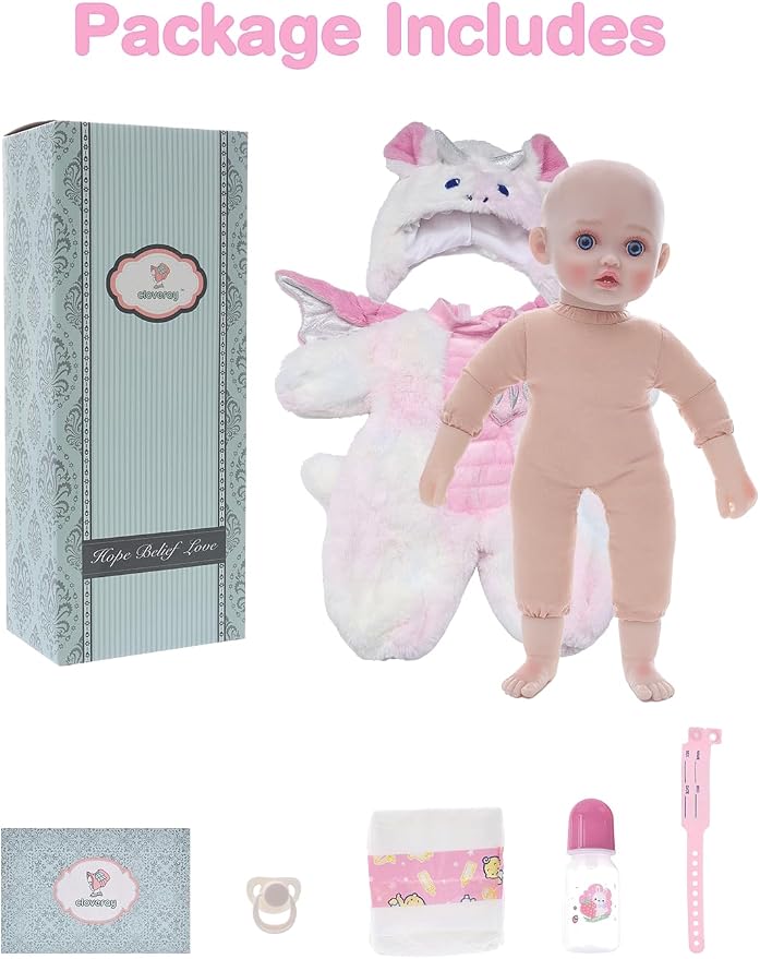 Baby Dolls, 18inch Large Realistic Cute Soft Body Baby Doll Real Life Baby Dolls with Accessories for 3+ Year Old Girls Gifts, Pretend Play, Collection, Love Slogan Design