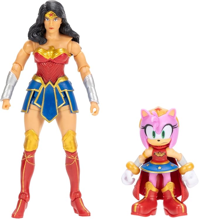 DC X Sonic the Hedgehog Amy as Wonder Woman & Wonder Woman 2.5/5-inch Figures Multipack