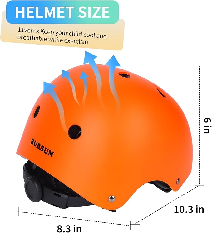 Kids Bike Helmet Ventilation & Adjustable Toddler Helmet for Ages 2-14 Kids Boys Girls Multi-Sport Helmet for Skateboard Roller Skateing Bicycle Scooter blance Bike