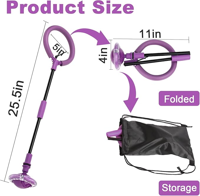 Hewog Skip Ball for Kids, Portable Foldable Colorful Flash Wheel Swing Ball Sports Fitness Toys for Girls & Boys,Toy for Kids & Adults. Gifts for Mom Women & Girls Toys Age 5-10 Years