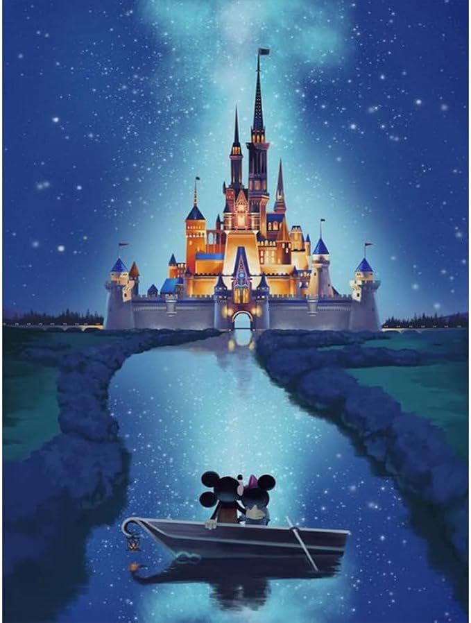 JAKI Diamond Painting Kits for Adults-Castle Diamond Art Kits for Adults,Gem Art Kits Pictures Arts Craft for Home Wall Decor (12x16inch)