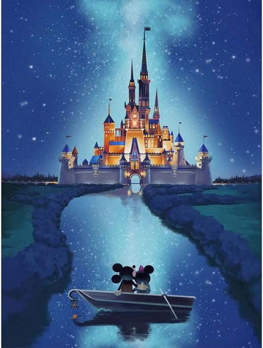 JAKI Diamond Painting Kits for Adults-Castle Diamond Art Kits for Adults,Gem Art Kits Pictures Arts Craft for Home Wall Decor (12x16inch)