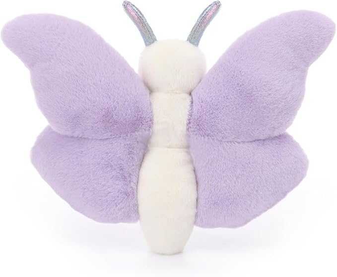 Apricot Lamb Purple Butterfly Stuffed Animals for Kids, Soft Cute Plush Toys for Baby Girl and Boy, 7.5 Inches