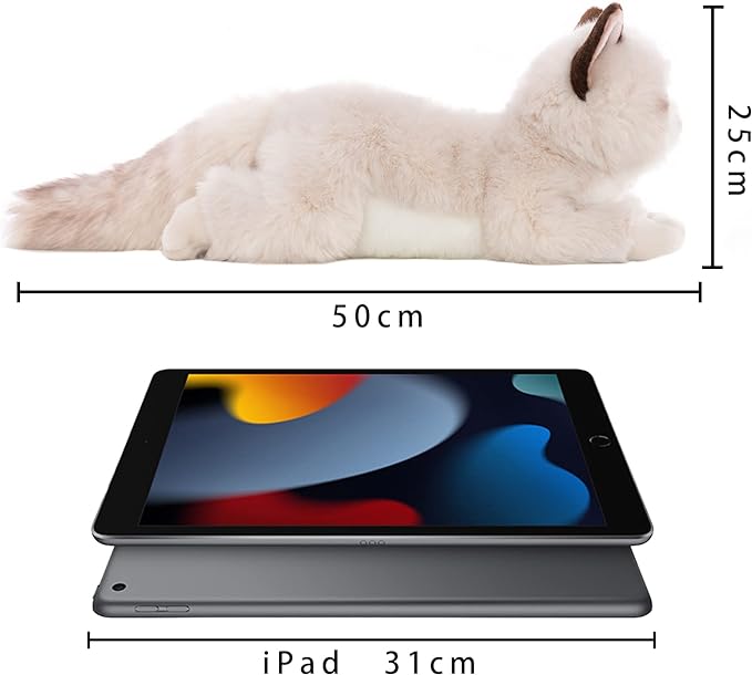CU-MATE 20 Inch Gray Ragdoll Cat Stuffed Animal Toys Dolls,Cute Handmade Plush Toy Ann Baker Cat Birthday Gifts Present for Boys and Girls