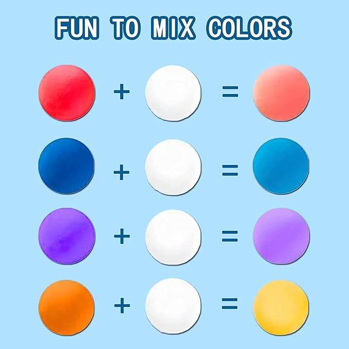 ifergoo White Air Dry Clay, Foam Magic Modeling Clay for School Art & Craft Project, Refill White Clay for Kids, Slime Supplies, Super Light & Soft, Non-Sticky, Non-Toxic, Age 3-12 Boys and Girls Gift
