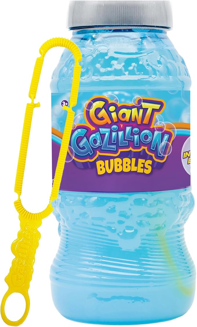 Gazillion 2 Liter Giant Solution, Multicolor | Lab-Formulated for Huge Stretchy Bubbles, Safe Non-Toxic No-Stain, Includes Large Bubble Wand