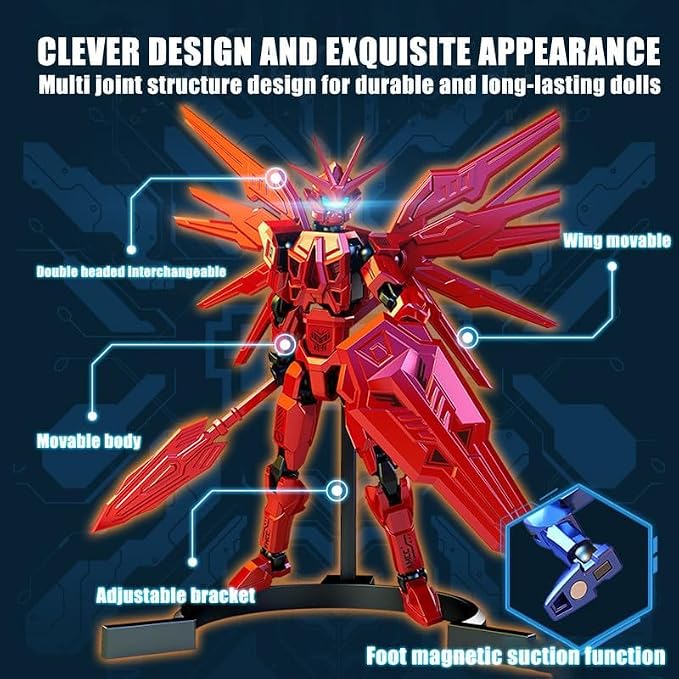 T13 Action Figure 2Pack Sets – Already Assembled 3D Printed Collectible Toy with Dummy 13, Titan 13 Robot T-13 Model Dummy Toys Kit for 6 7 8 9 10 11 12 Years Old Kids Gift & Adults