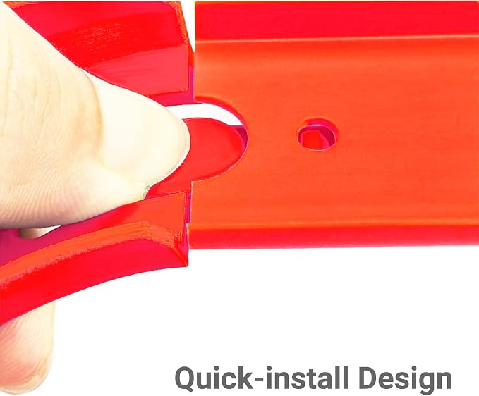 Racetrack Connectors Compatible with Hot Wheels,90 Degree Banked Turn,4 Packs(Red)