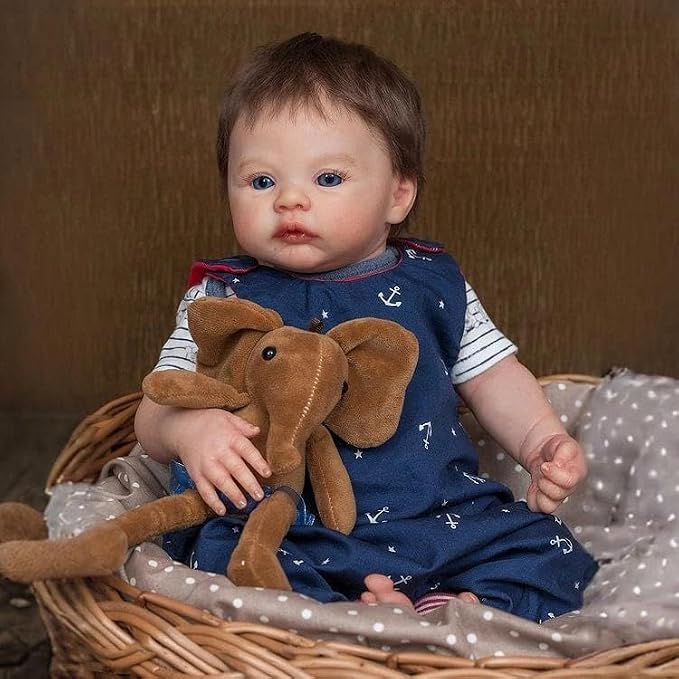 Zero Pam Reborn Baby Dolls Full Body Boy-18'' Realistic Baby Doll Real Life Real Reborn Dolls with Accessories (Modern)
