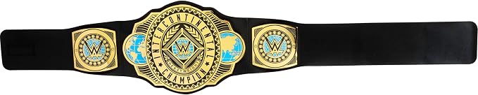 Mattel WWE Championship Title, Intercontinental Champion, Kid-Sized Belt Accessory for Role-Play & Costumes, 3+ feet Long with One-Time Adjustment