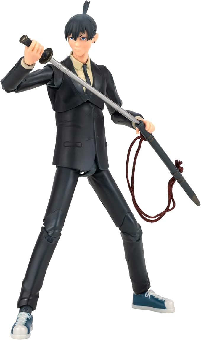 Total Anime AKI Hayakawa - 6.5-Inch Figure with Swappable Faceplates, Alternate Hands, Weapons, and Fox Devil