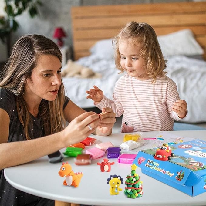 Air Dry Clay Kit for Kids – 50 Colors 15g Each, Non-Toxic Modeling Clay Set with 3 Sculpting Tools, DIY Arts & Crafts Supplies, Ideal Gift for Birthday, Christmas, Halloween (Ages 3+)