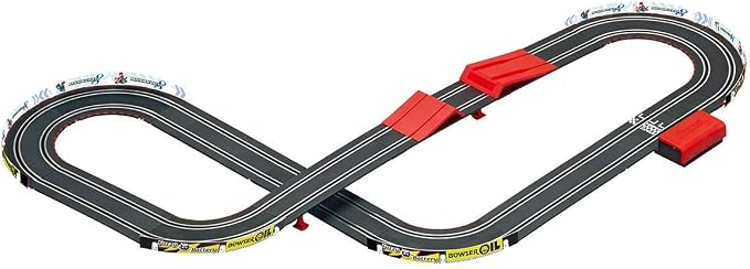 Carrera GO Mario Kart Slot Car Race Track Set - Battery Powered (Ages 5+) | Battery-powered slot car track, Mario Kart toy for kids 5+, includes Mario & Luigi cars, jump ramp, 14.1-ft track