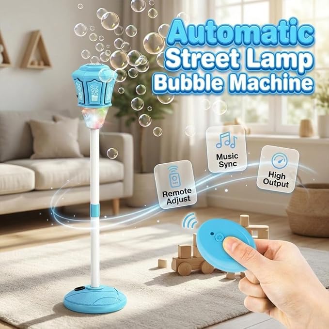 Automatic Bubble Machine - 2026 Adjustable Height Standing Bubble Blower with LED Lights & Music, Electric Bubble Maker for Birthday Party Wedding Outdoor Indoor Activities (Yellow Sunflowers)