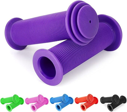 Kids Bike Grips - 105mm Bicycle Handlebar Grips With Mushroom Pattern for Bikes, Balance Bikes, and Kick Scooters