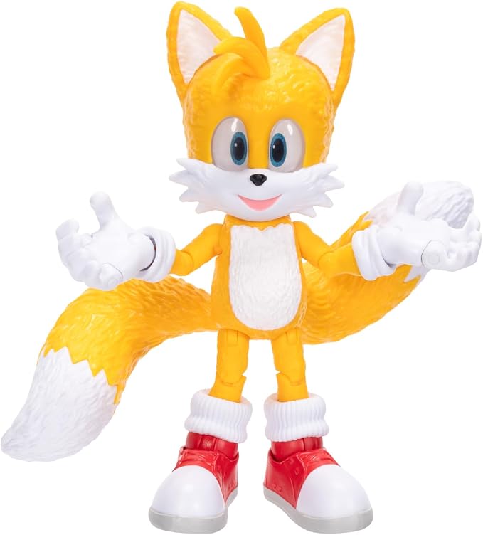Sonic 3 Movie Action Figures 5-Inch Tails Collector Toy Figure, Highly Articulated for Boys Girls - Officially Licensed Sonic The Hedgehog 3 Movie Product
