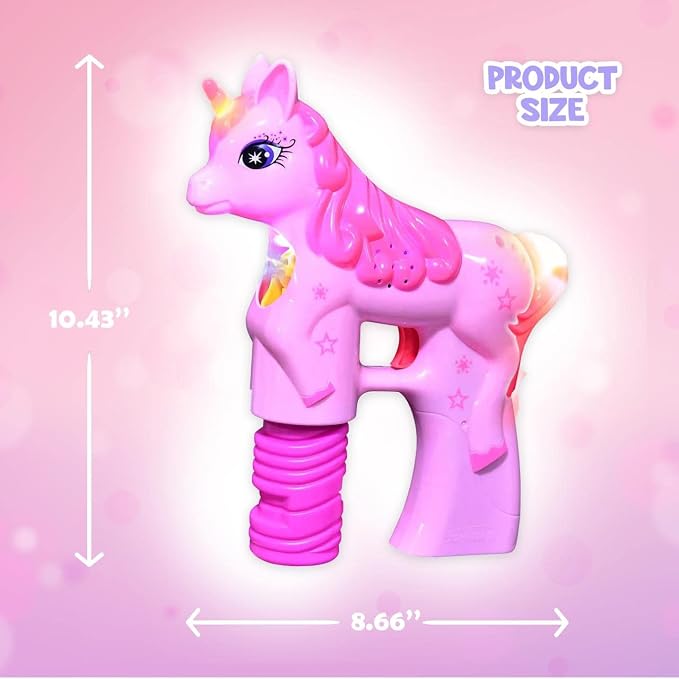 Pink & Pink Unicorn Bubble Guns for Kids – Automatic Bubble Machine Blower Toy | Cute Bubble Blaster for Toddlers, Boys & Girls | Outdoor Play, Birthday Party & Summer Fun