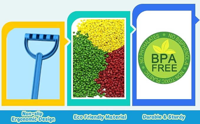 Big 16" Thick Beach Sand Toy Shovels for Kids Adults, Jumbo Scooping Spade Toys Kit Sandbox Toy for Yard Garden Lawn Play Sand, Outdoor Gardening Digging Tool Sturdy Gift Set for Boys Girls 3 Pack