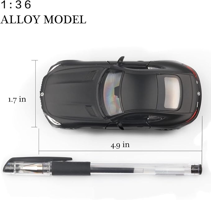 TOKAXI 1/36 Scale Mercedes Benz AMG GTS Diecast Cars Models,Pull Back Vehicles Toy Cars,Cars Gifts for Boys Girls (Black)